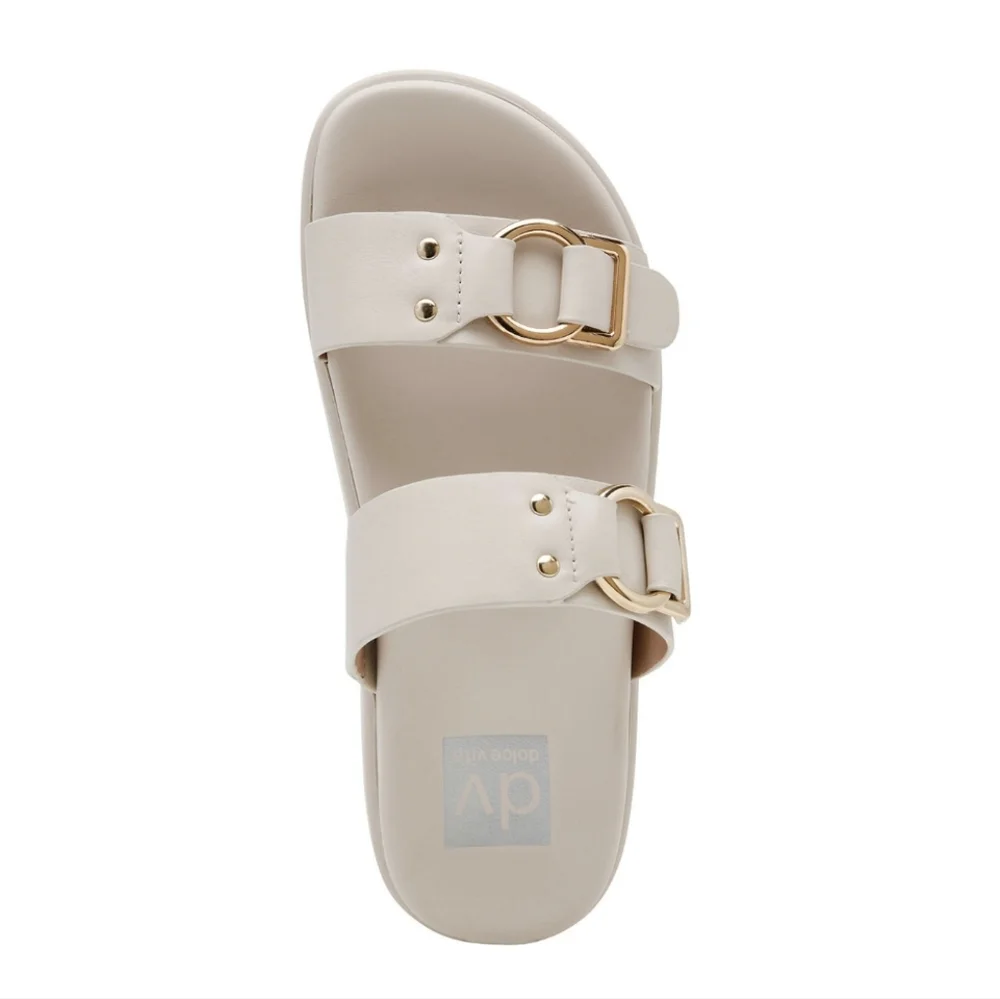 NWB DV Dolce Vita Women's Footbed Sandal Cream Size‎ 10